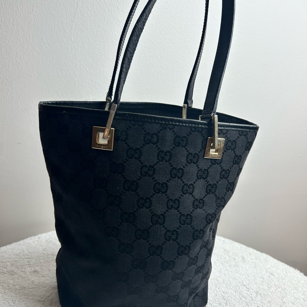Gucci Monogram Tote with Leather Trim - Picture 5 of 16